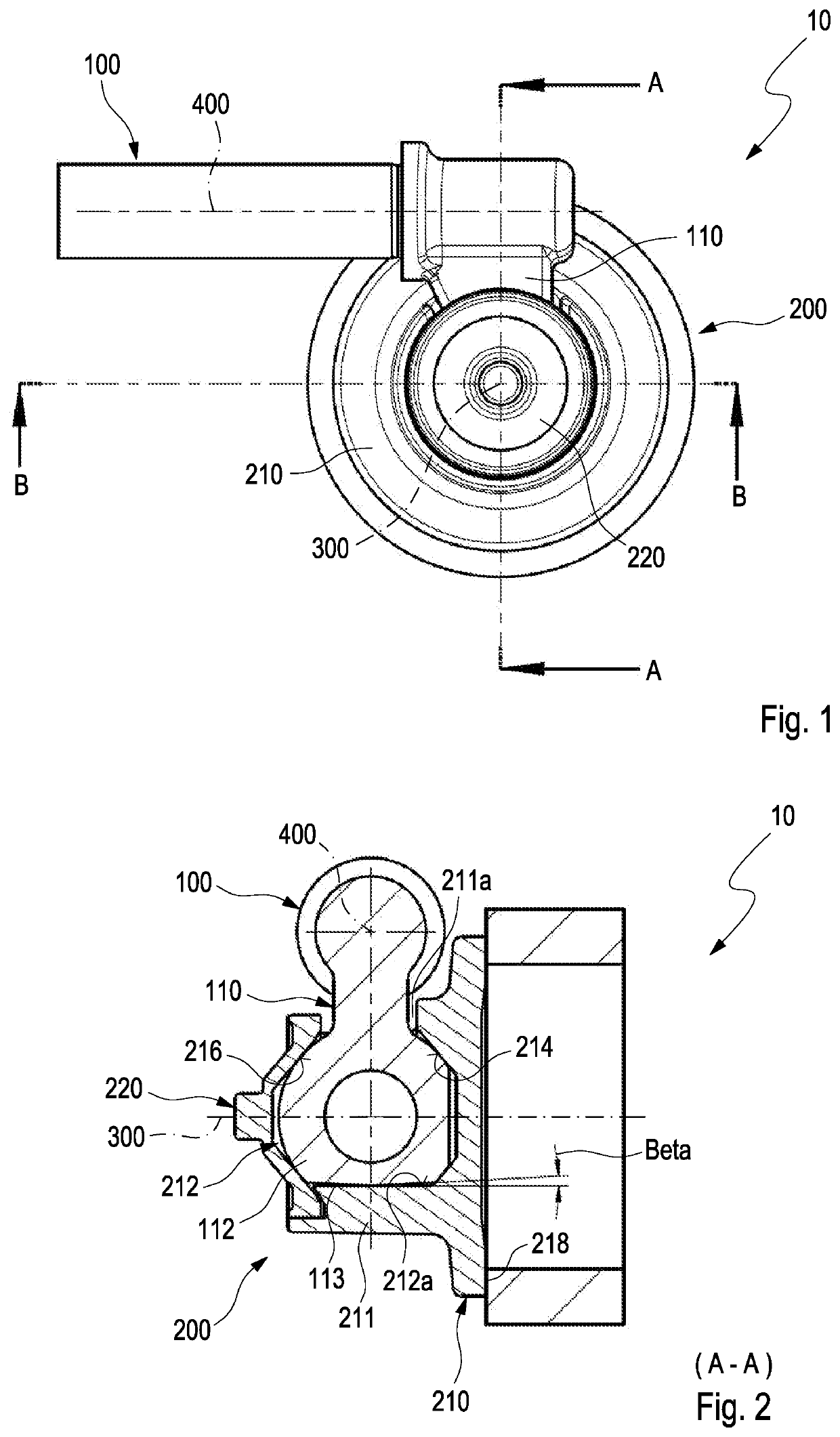 Valve assembly for a charging device