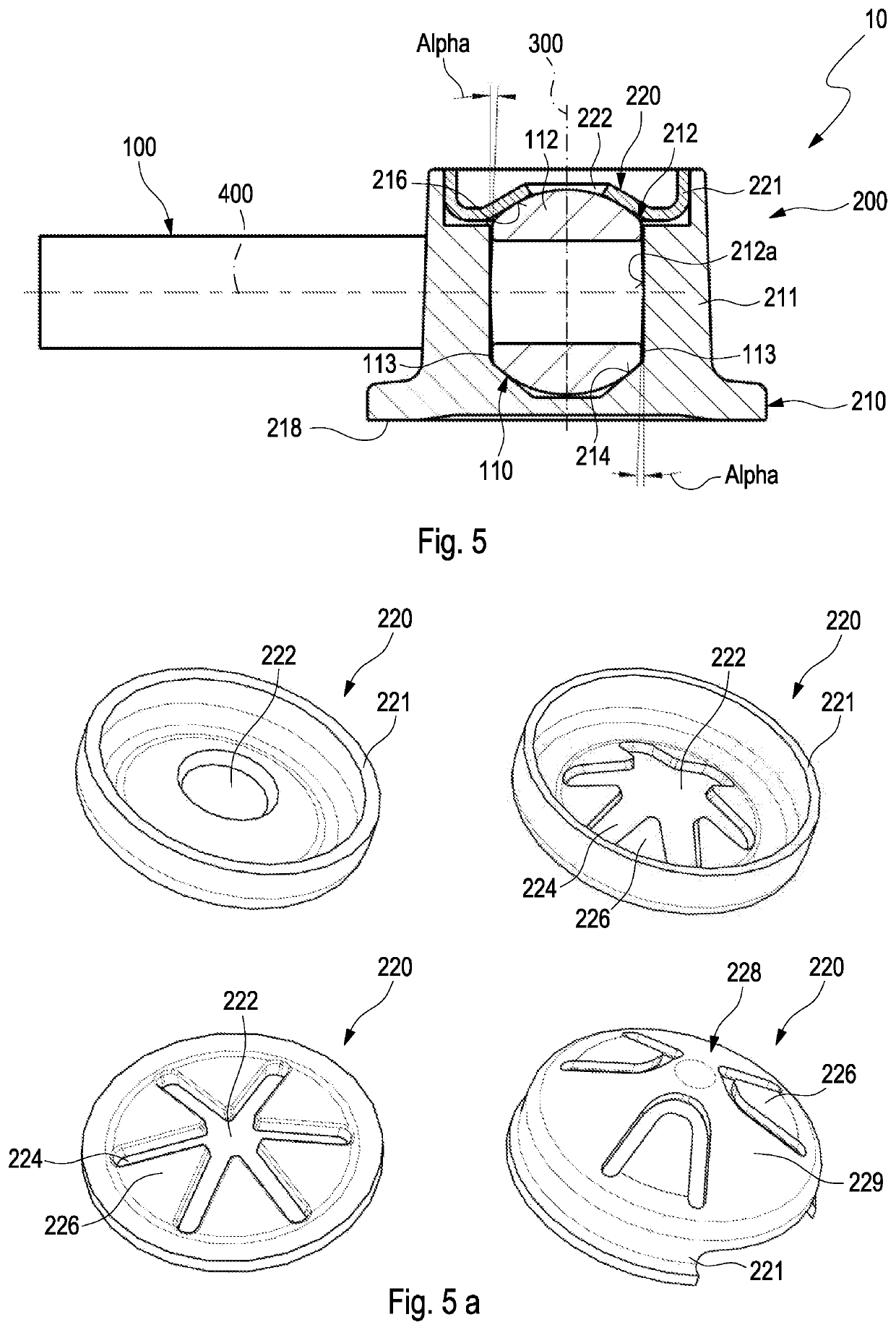 Valve assembly for a charging device