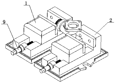 Eccentric parallel shaft special-shaped part clamp