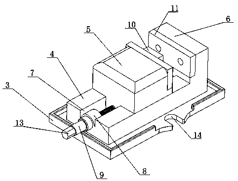 Eccentric parallel shaft special-shaped part clamp