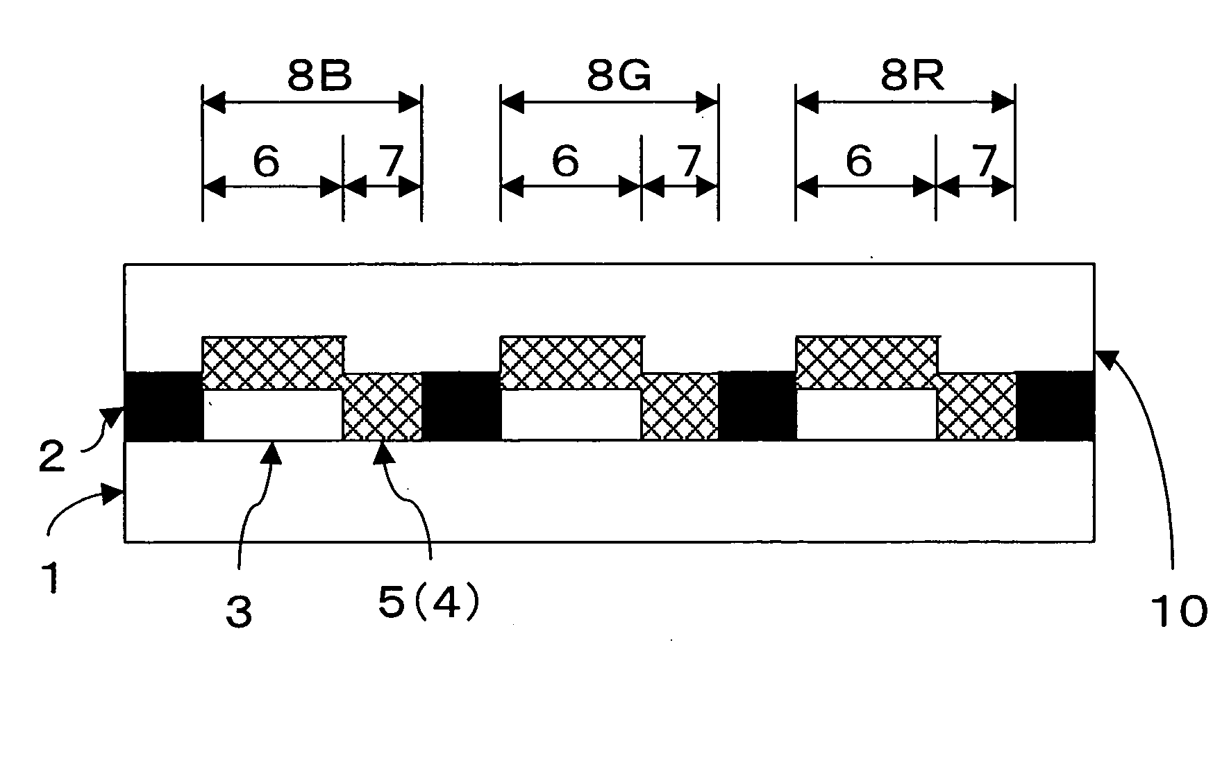 Color filter for liquid crystal display and semitransmission liquid crystal display