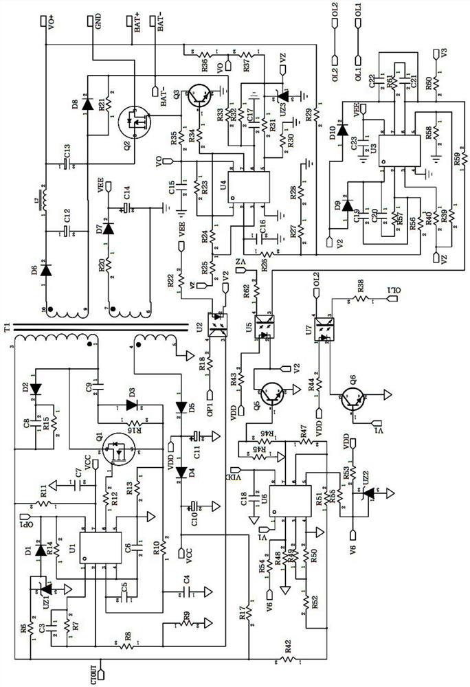 Integrated CT induction electricity taking circuit and device