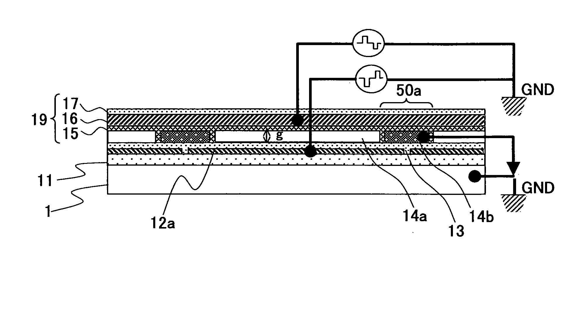 Electrostatic actuator formed by a semiconductor manufacturing process