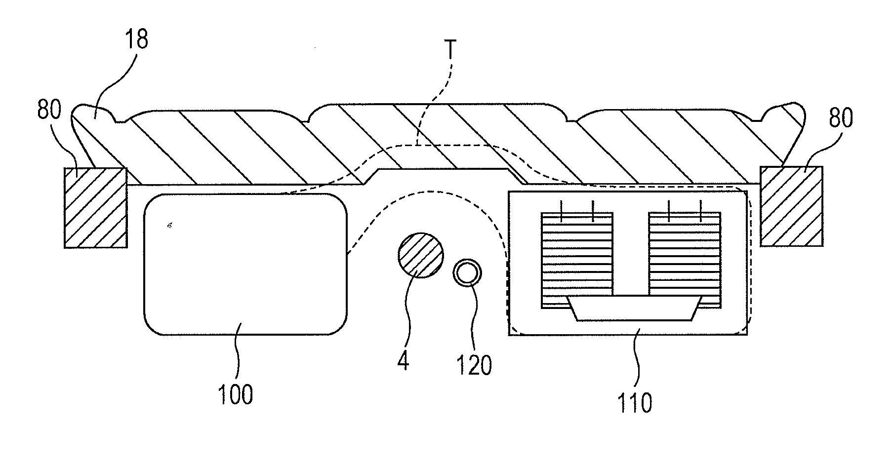 Mounting structure for battery and fuel tank of gasoline-electric hybrid vehicle