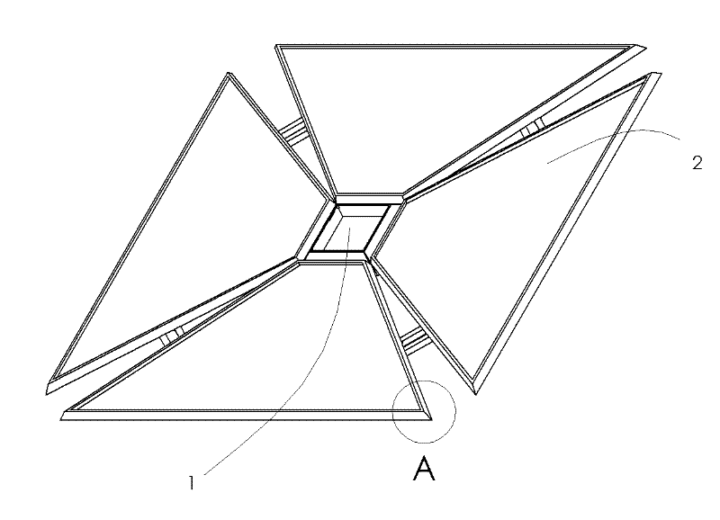 Fan-shaped foldable storage device for sea ice