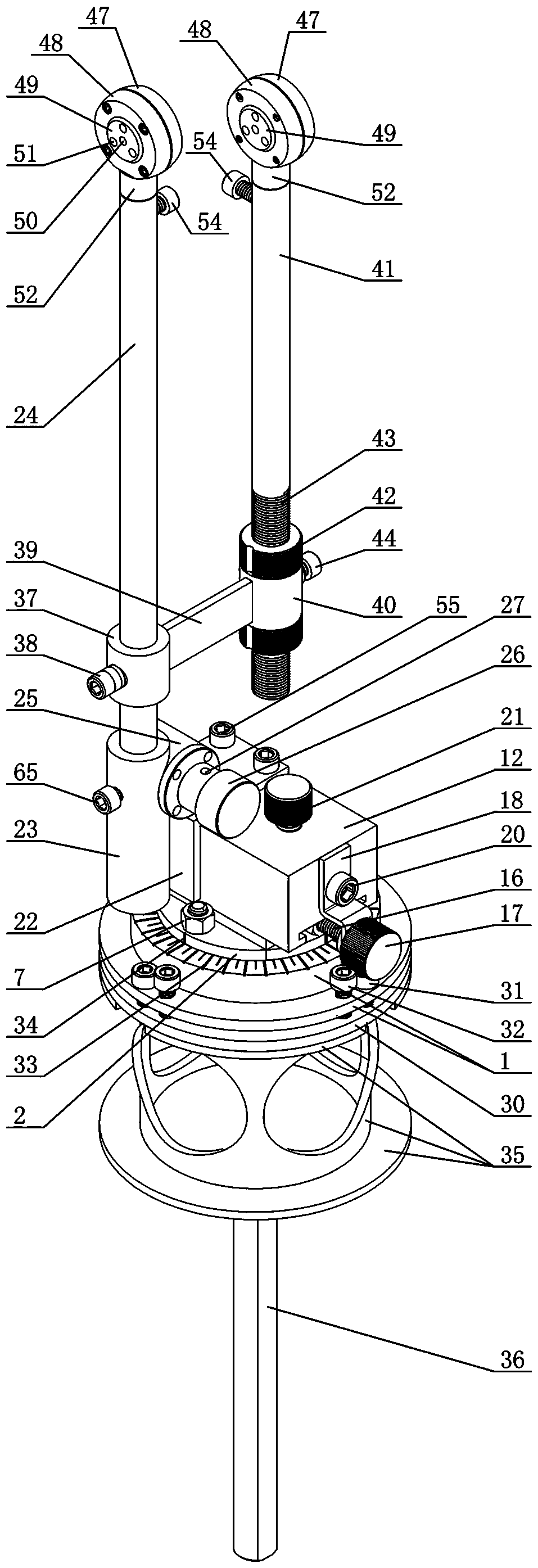 Femoral neck fracture hollow nail screw rotary disc positioning device