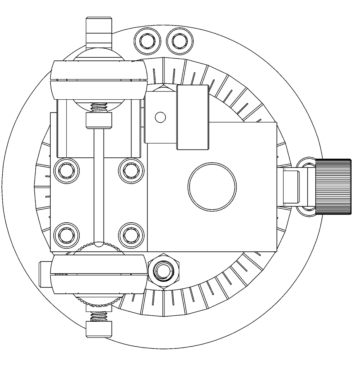 Femoral neck fracture hollow nail screw rotary disc positioning device