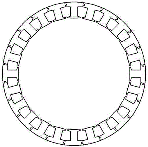 Hybrid vehicle driving motor stator core structure