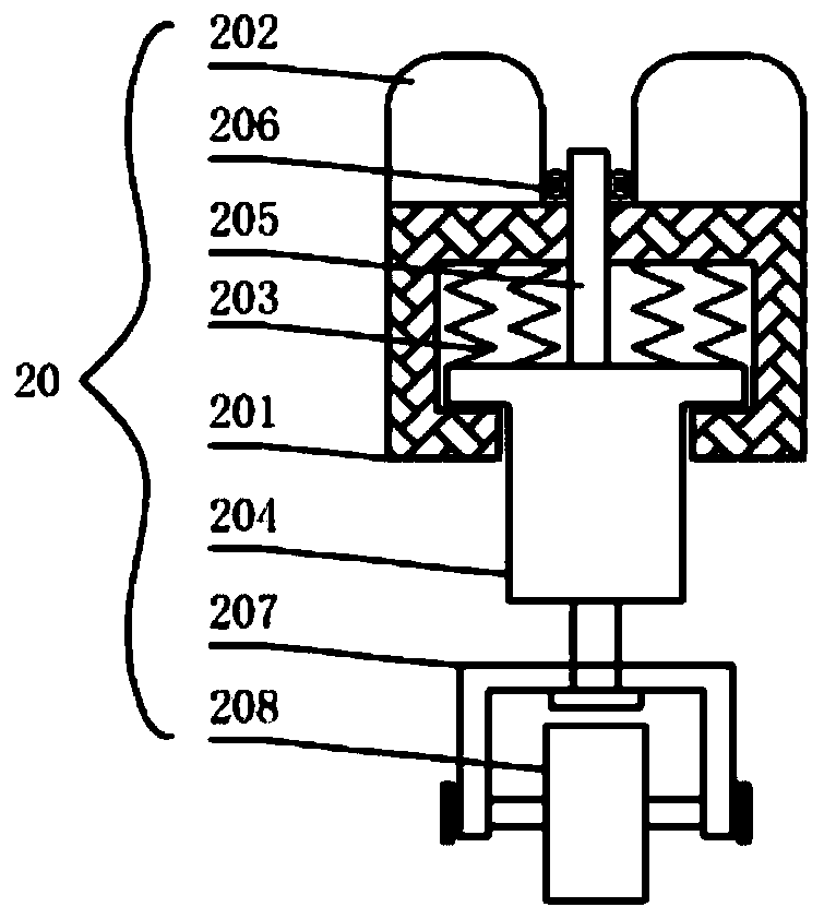 Waterproof coiled material paving device with good stability