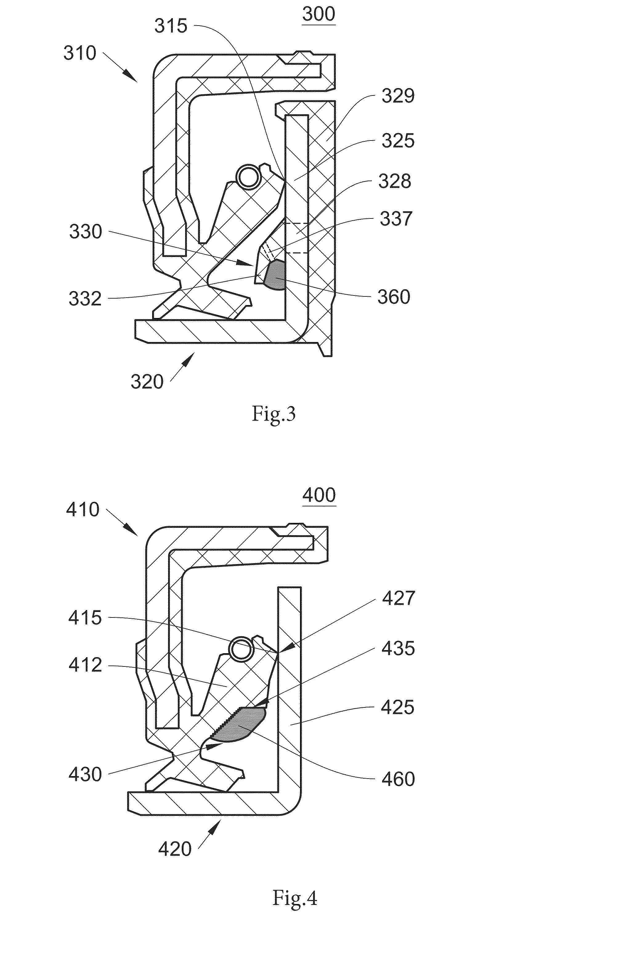 Lubricated seal with axial lip