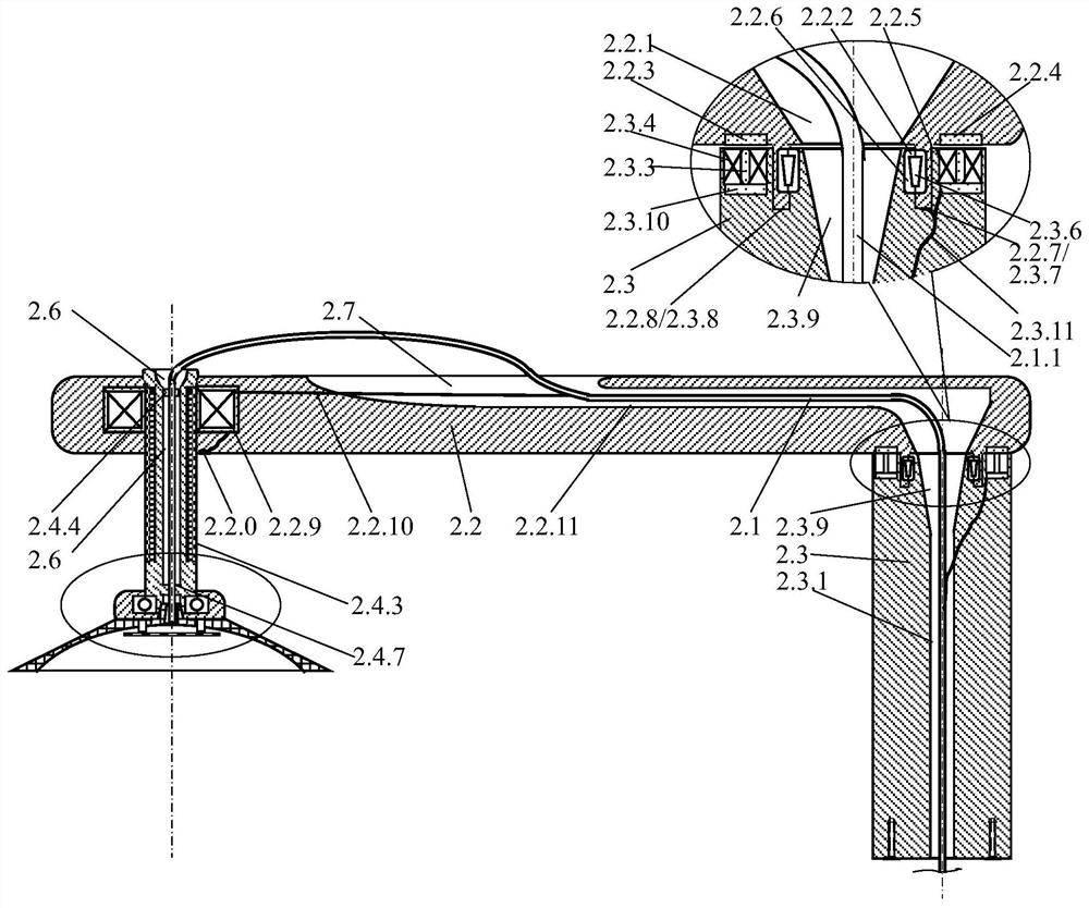 Control system of unloading arm and swing arm of plate-shaped workpiece hemming device