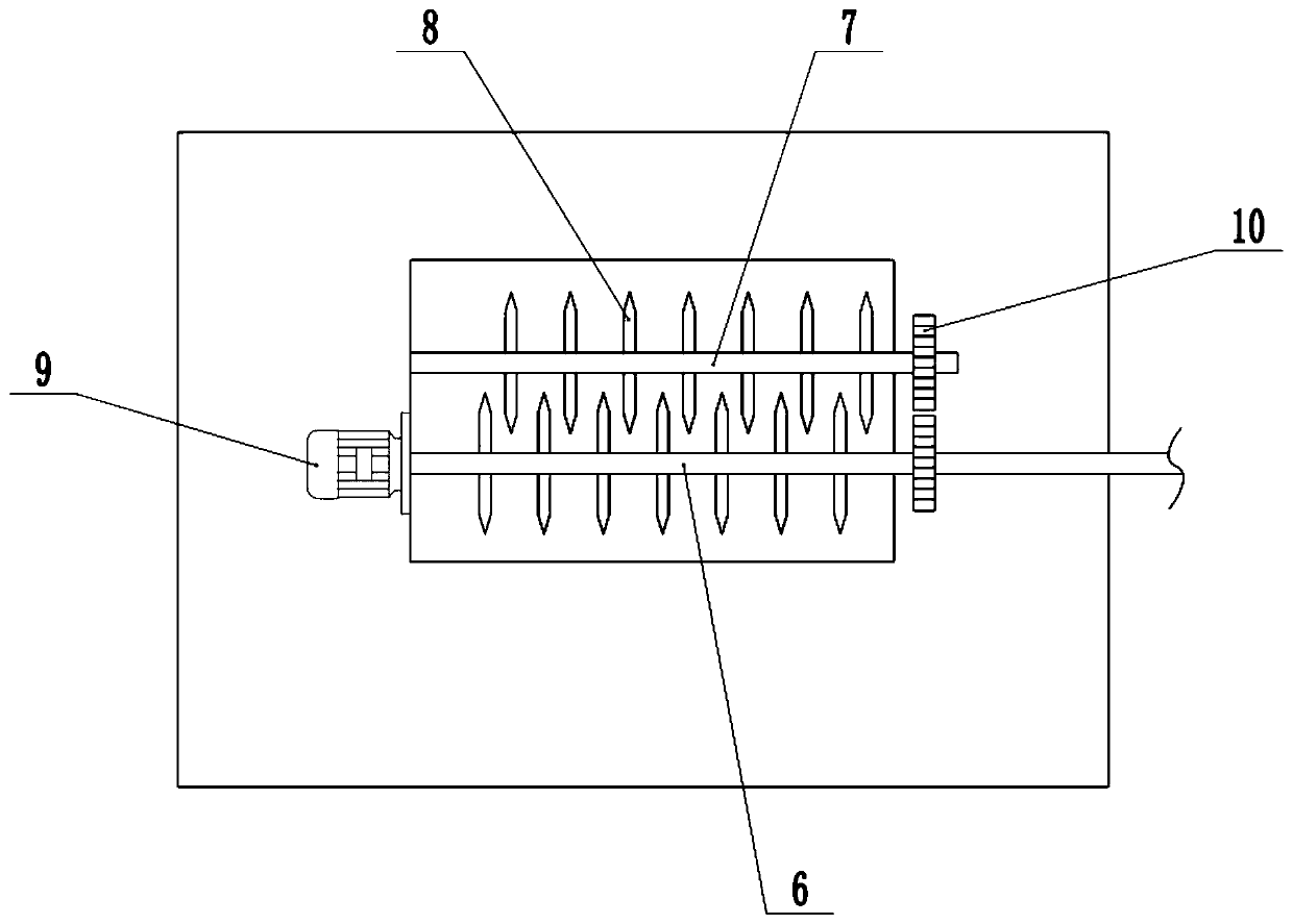 Grass drying and crushing apparatus