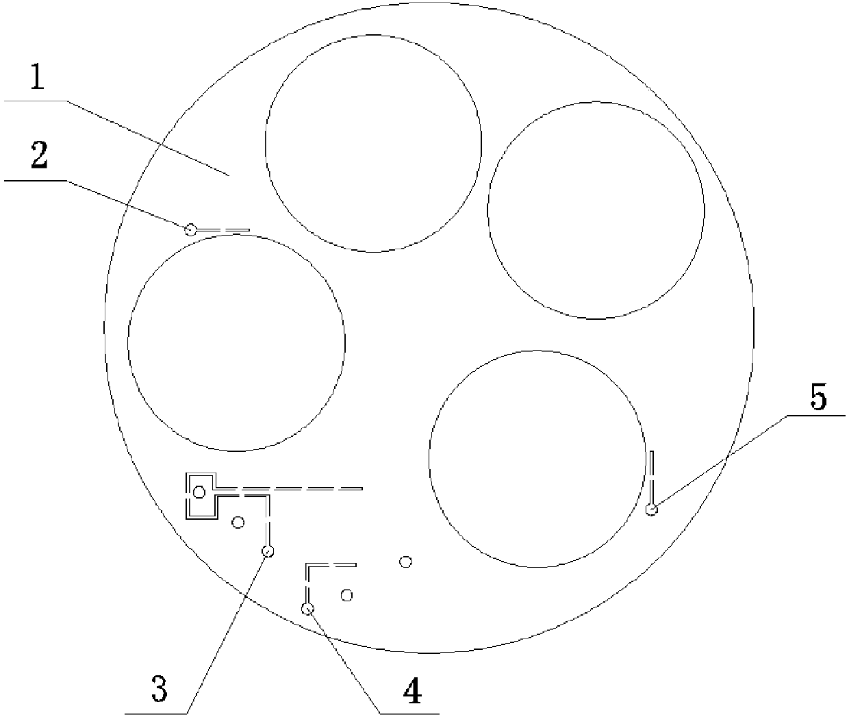 Microfluidics chip for detecting mixing with prestored liquid after quantitative flow separation