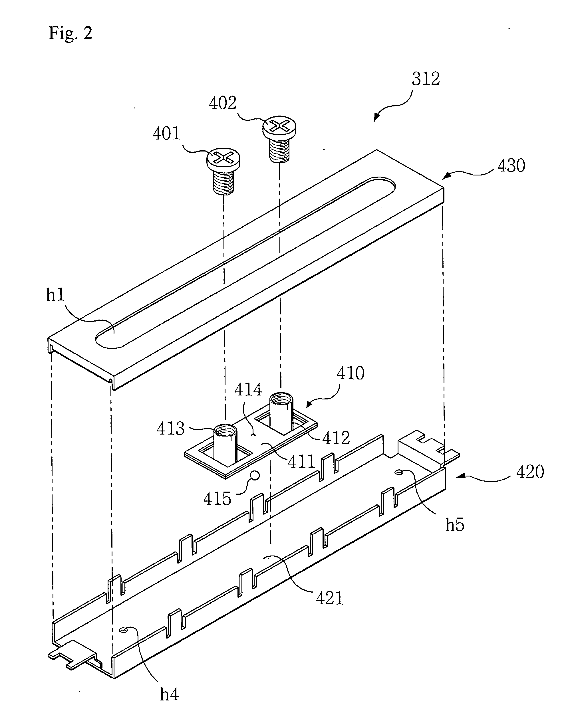 Slide type mobile phone module