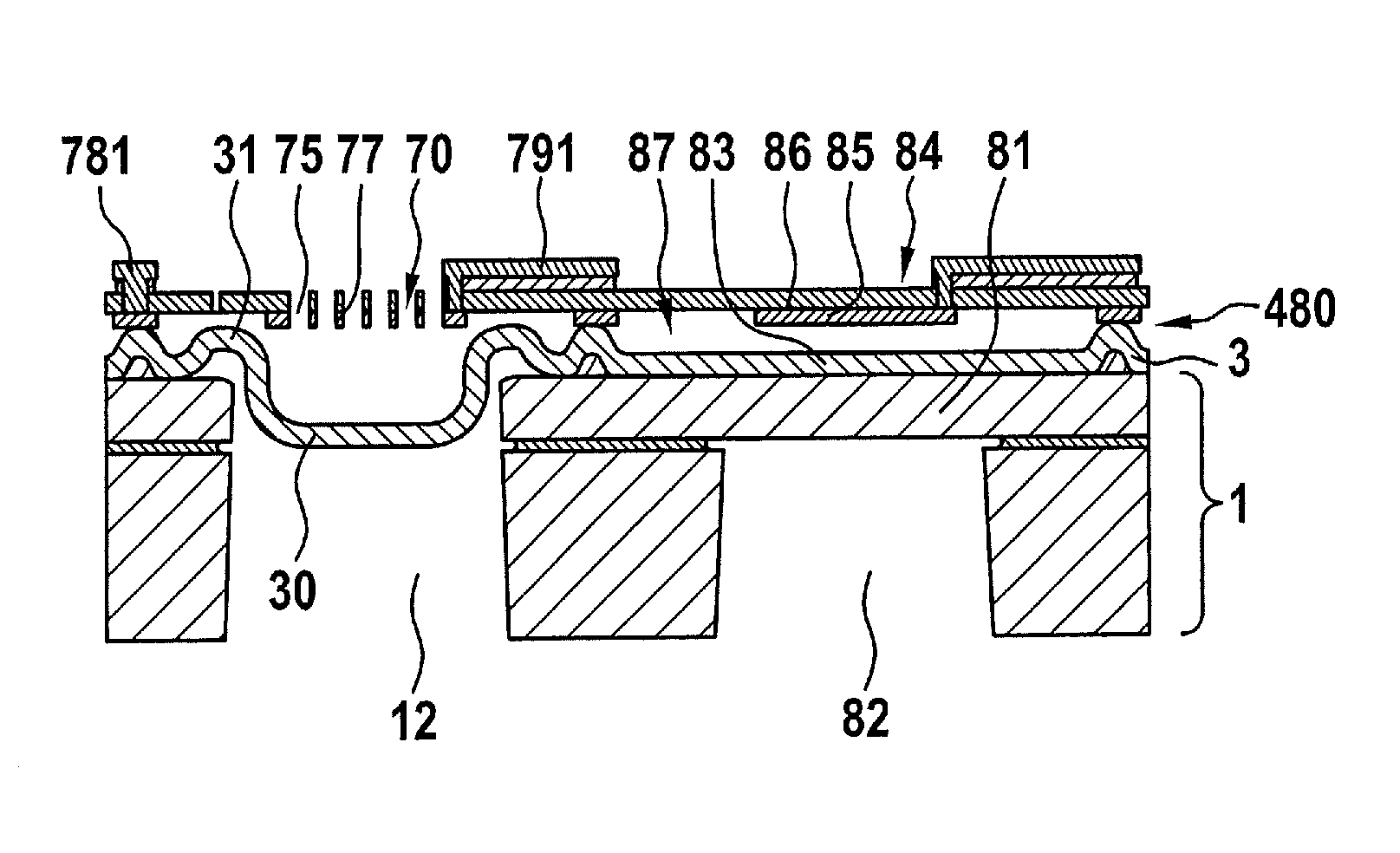 MEMS device having a microphone structure, and method for the production thereof