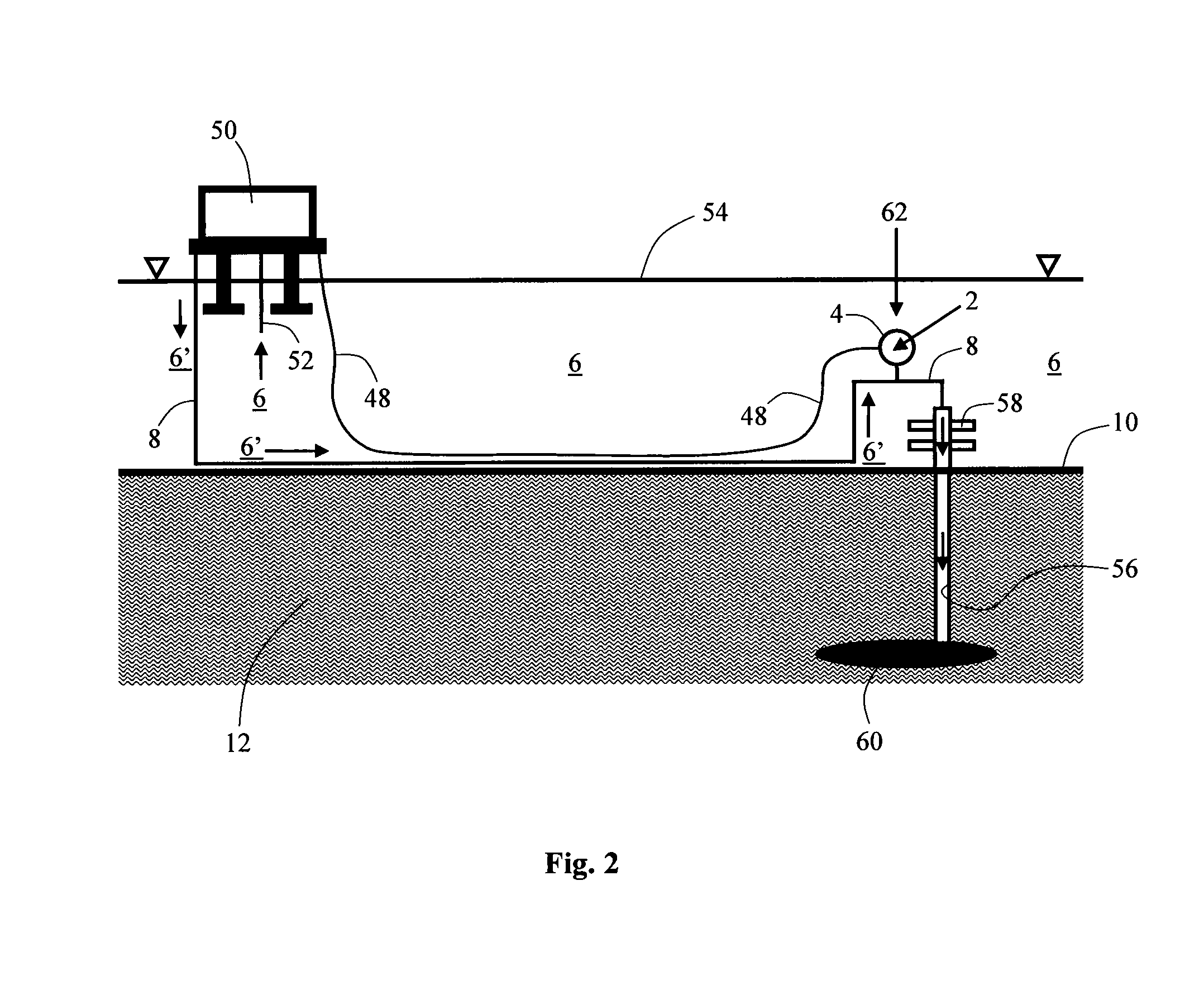 Technical System, Method and Use for Online Measuring and Monitoring of the Particle Contents in a Flow of Injection Water in an Underwater Line