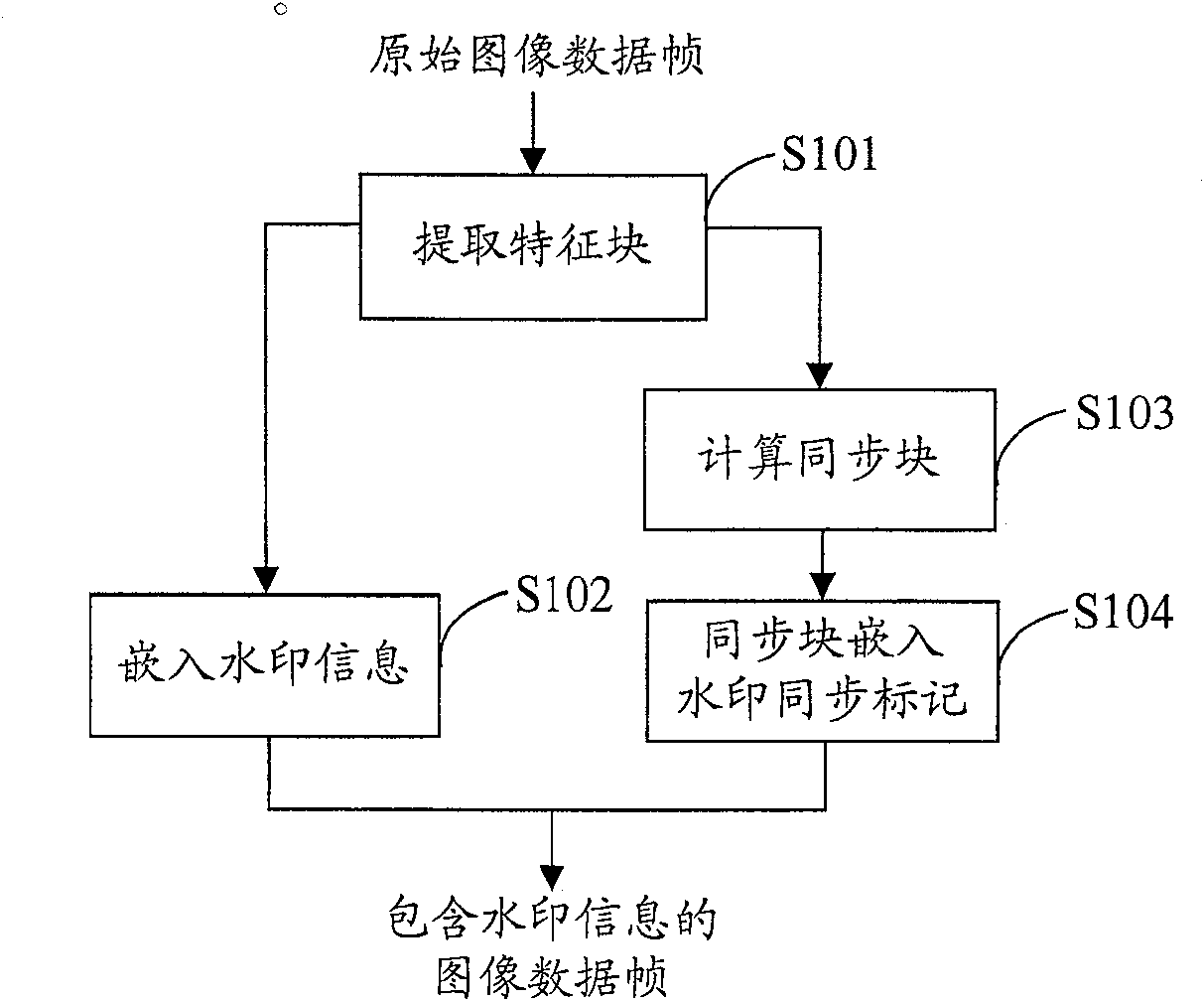 Embedding and detecting method and system for image data watermark information