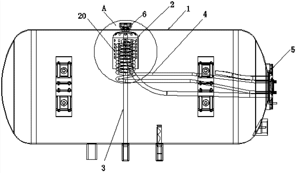 Quick heating device for water storage type electric water heater