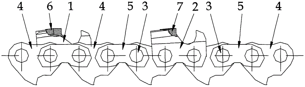 Hard alloy saw chain