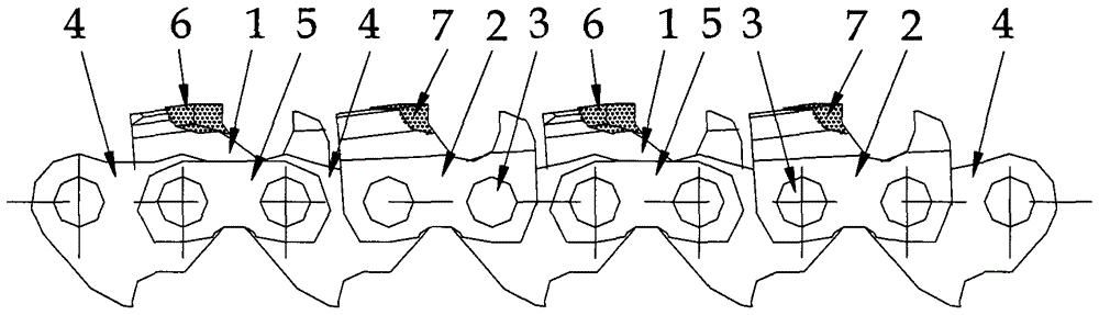 Hard alloy saw chain