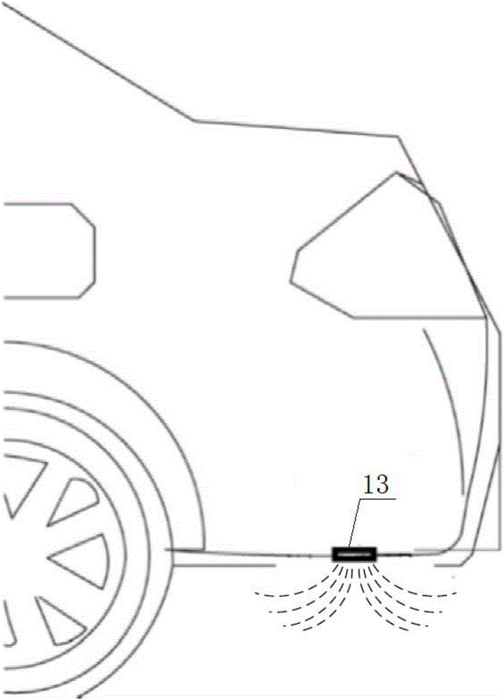 Capacitive type foot kicking sensor