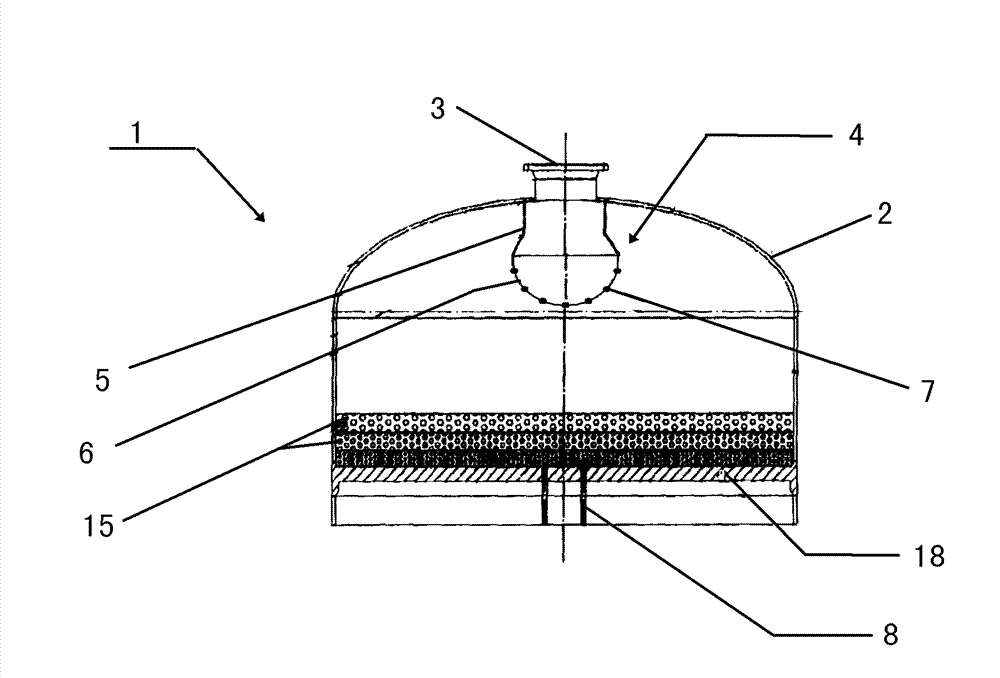 Gas distributor and vinyl acetate synthesis reactor comprising the same