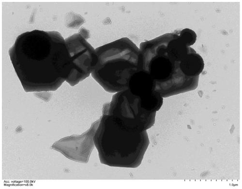 Preparation method and application of microwave-assisted magnetic hollow Zn/Co zeolite imidazole nanocage material