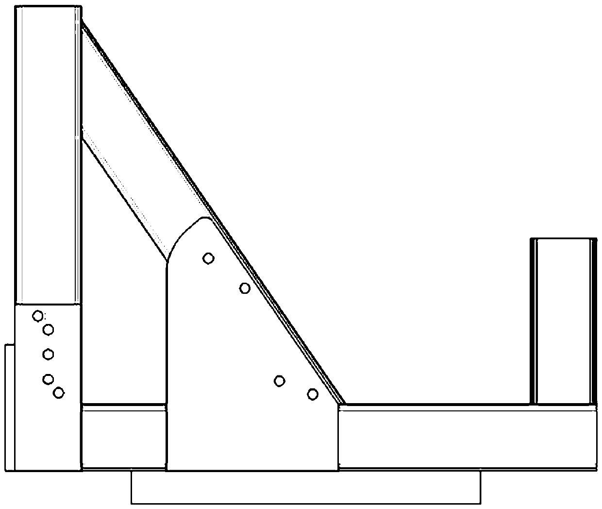 A convenient well-entry device for small-section continuous mining equipment components and a well-entry method based on it