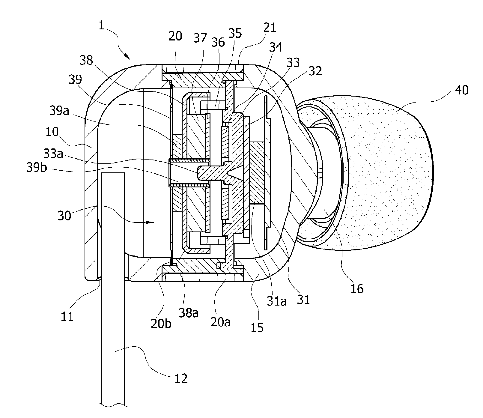 Dual earphone using both bone conduction and air conduction