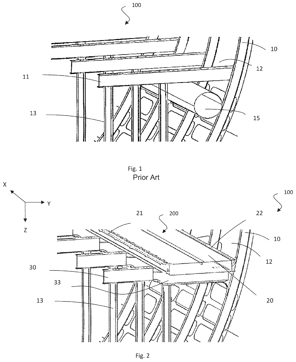 Fuselage and aircraft including an air distribution multifunctional substructure and assembly method