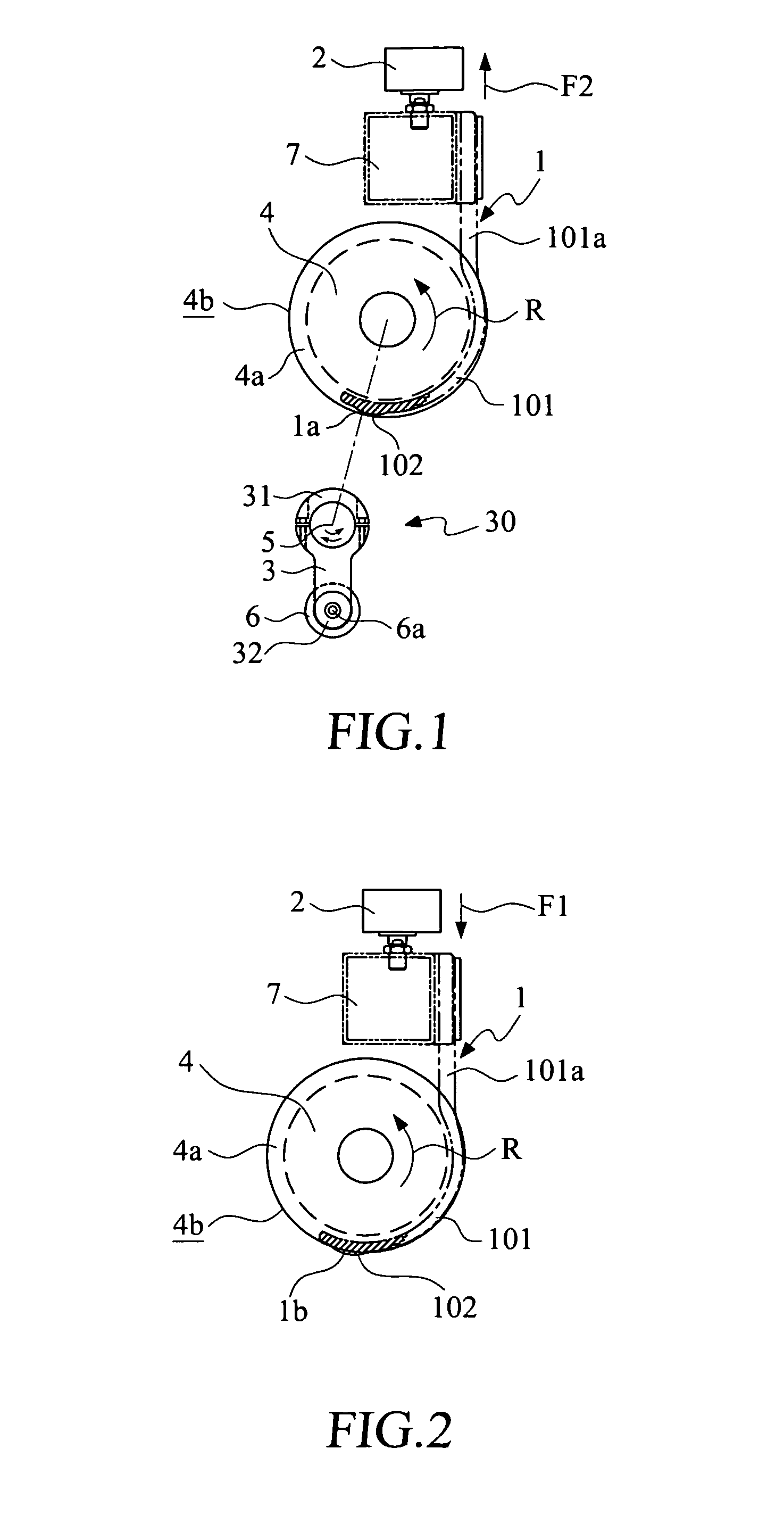 Winding device and method for tearing off web material by planetary-roller