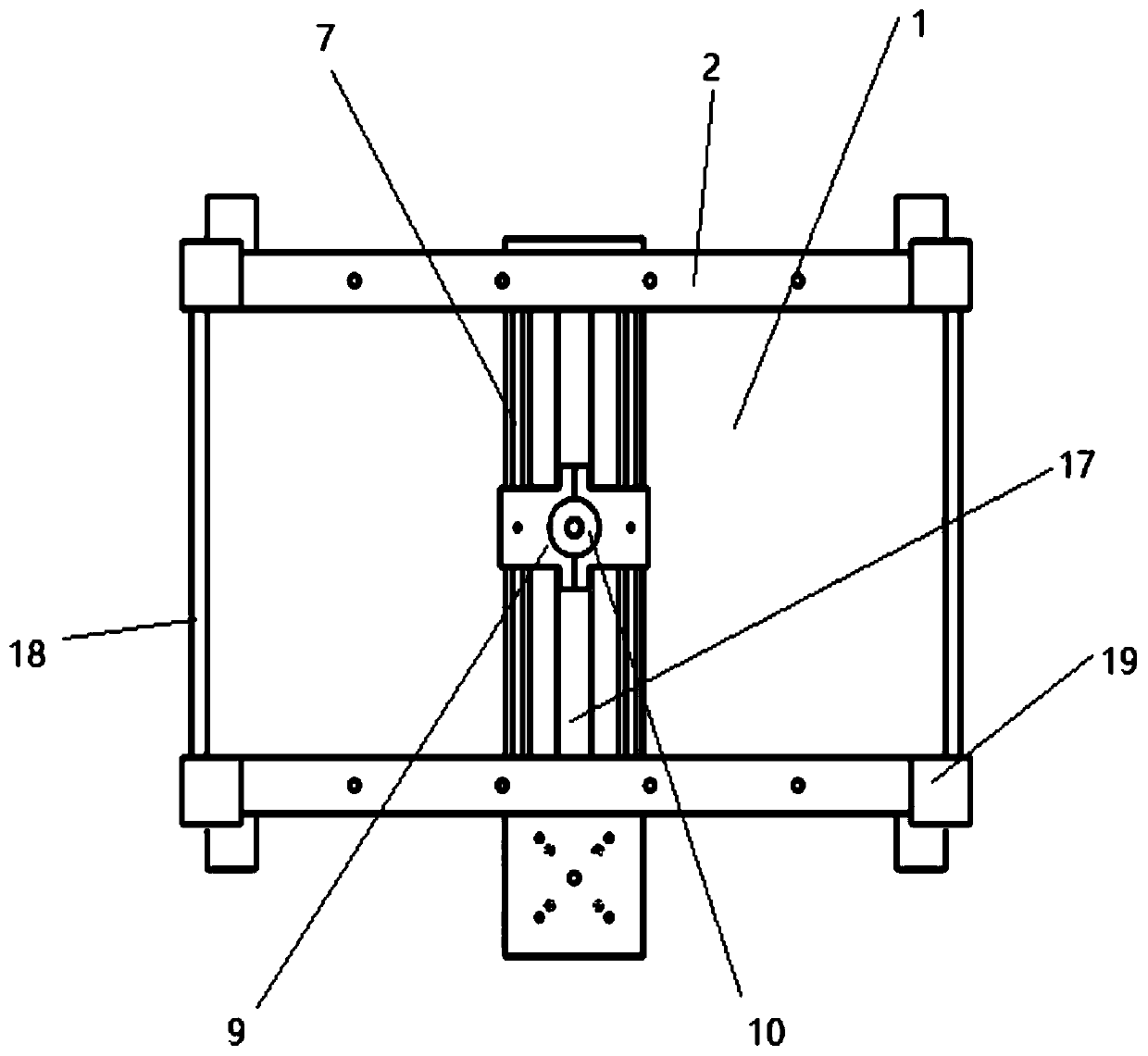 A vertical numerically controlled milling machine simulating cutting force loading device and using method