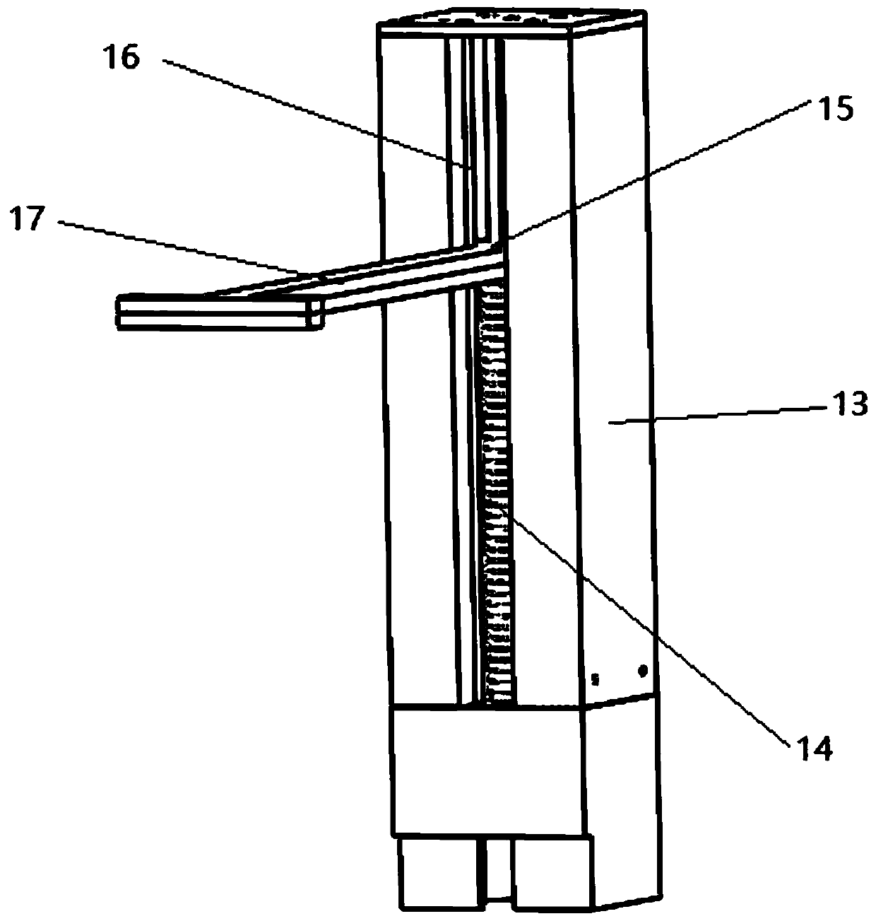 A vertical numerically controlled milling machine simulating cutting force loading device and using method