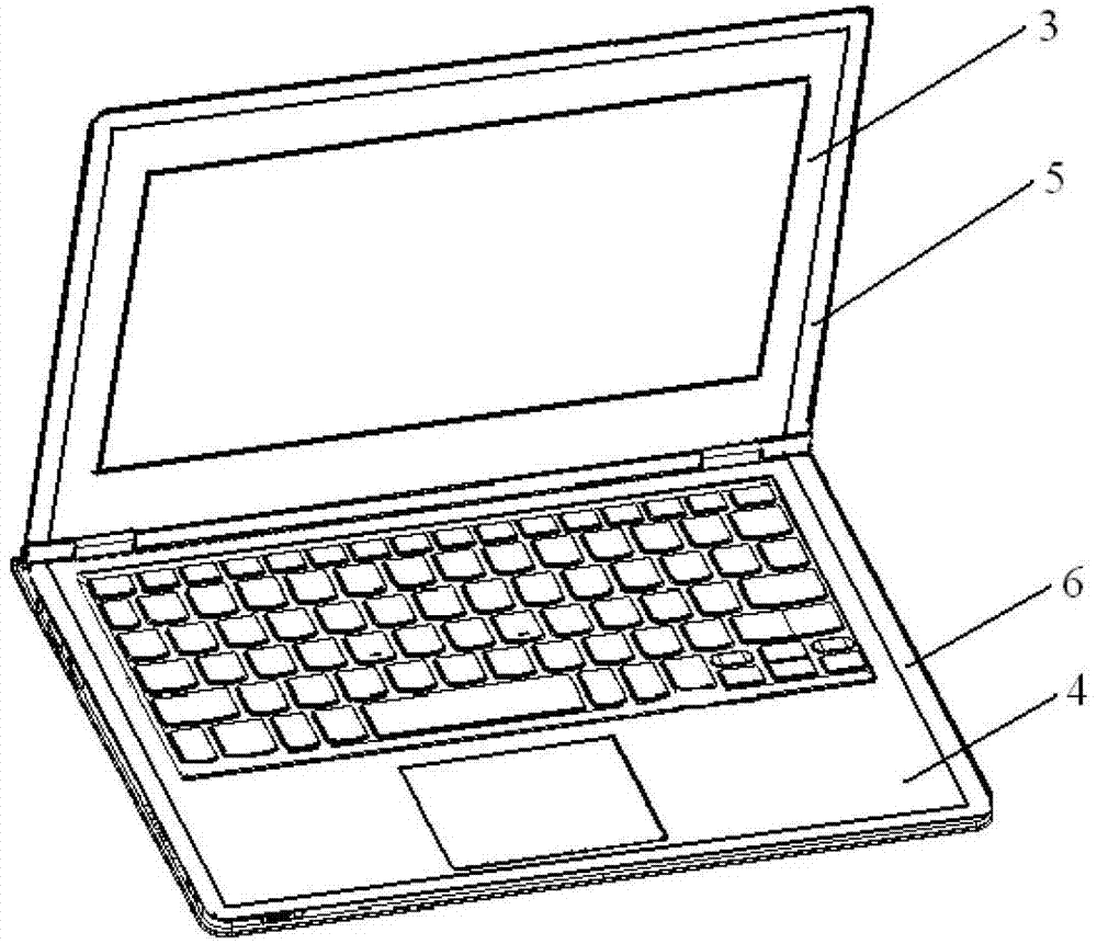 Method for effectively solving problem of nonuniform gap caused by closing folding computer