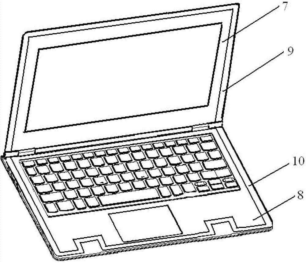 Method for effectively solving problem of nonuniform gap caused by closing folding computer