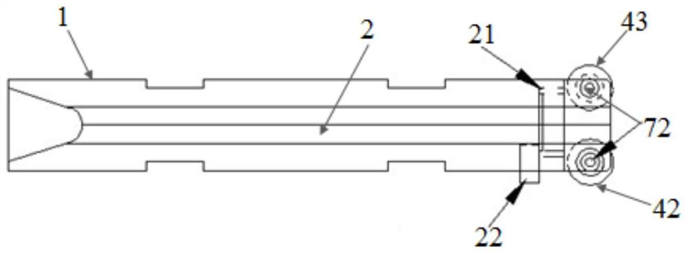 A kind of wire rolling piece guide groove and method for preventing wire rolling piece from being scratched