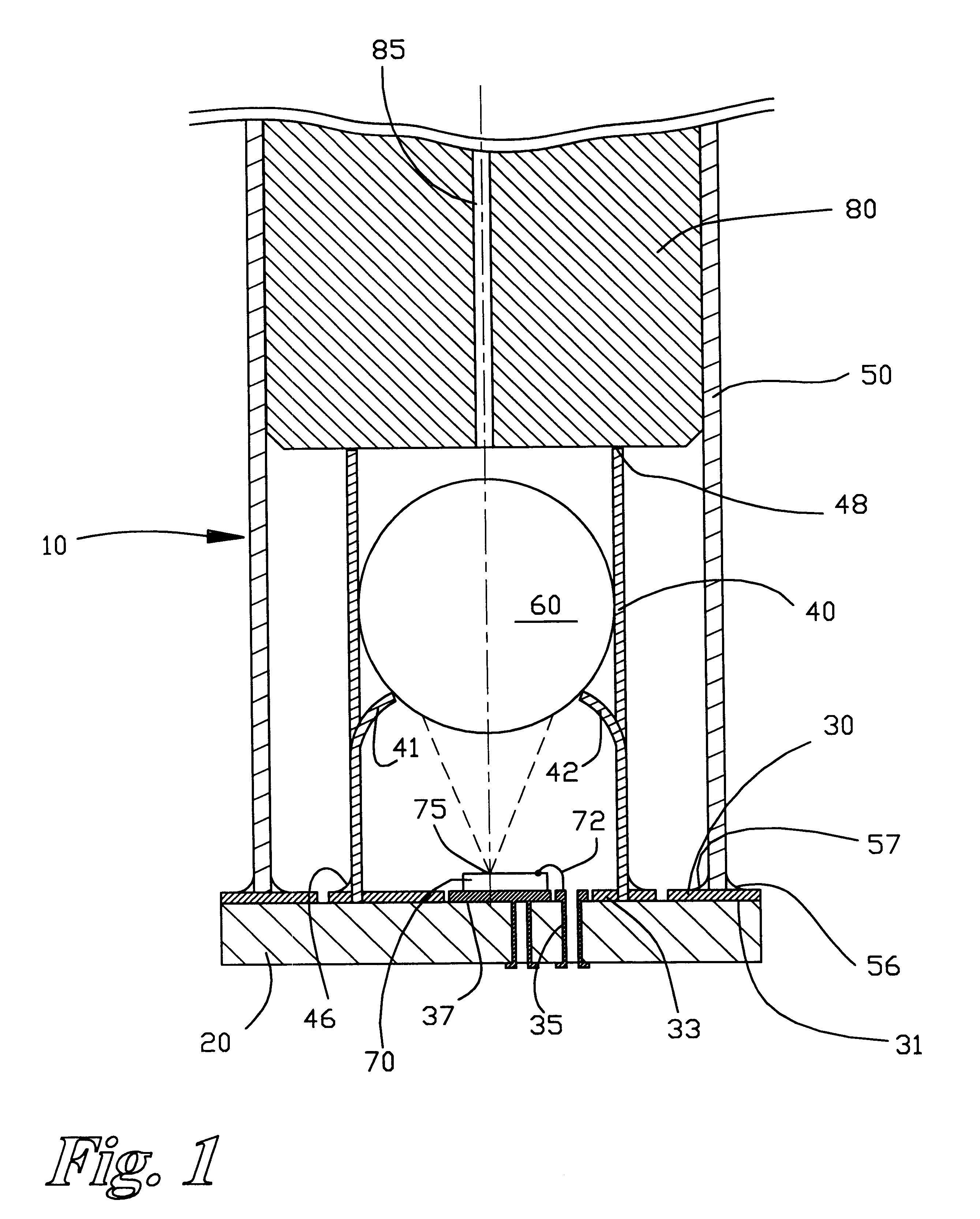 Optical package with alignment means and method of assembling an optical package