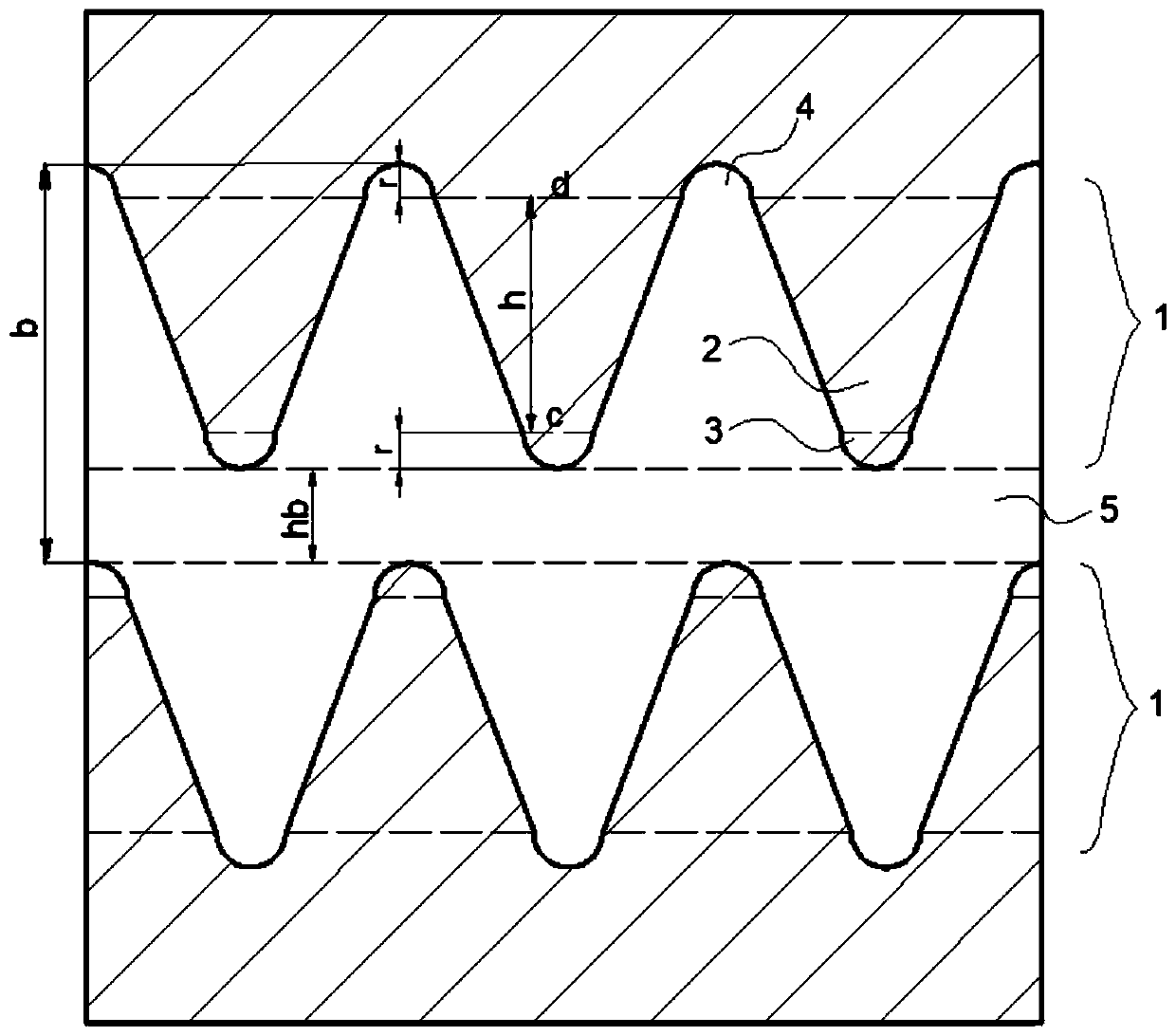 Dome trapezoidal staggered double-gate slow wave structure