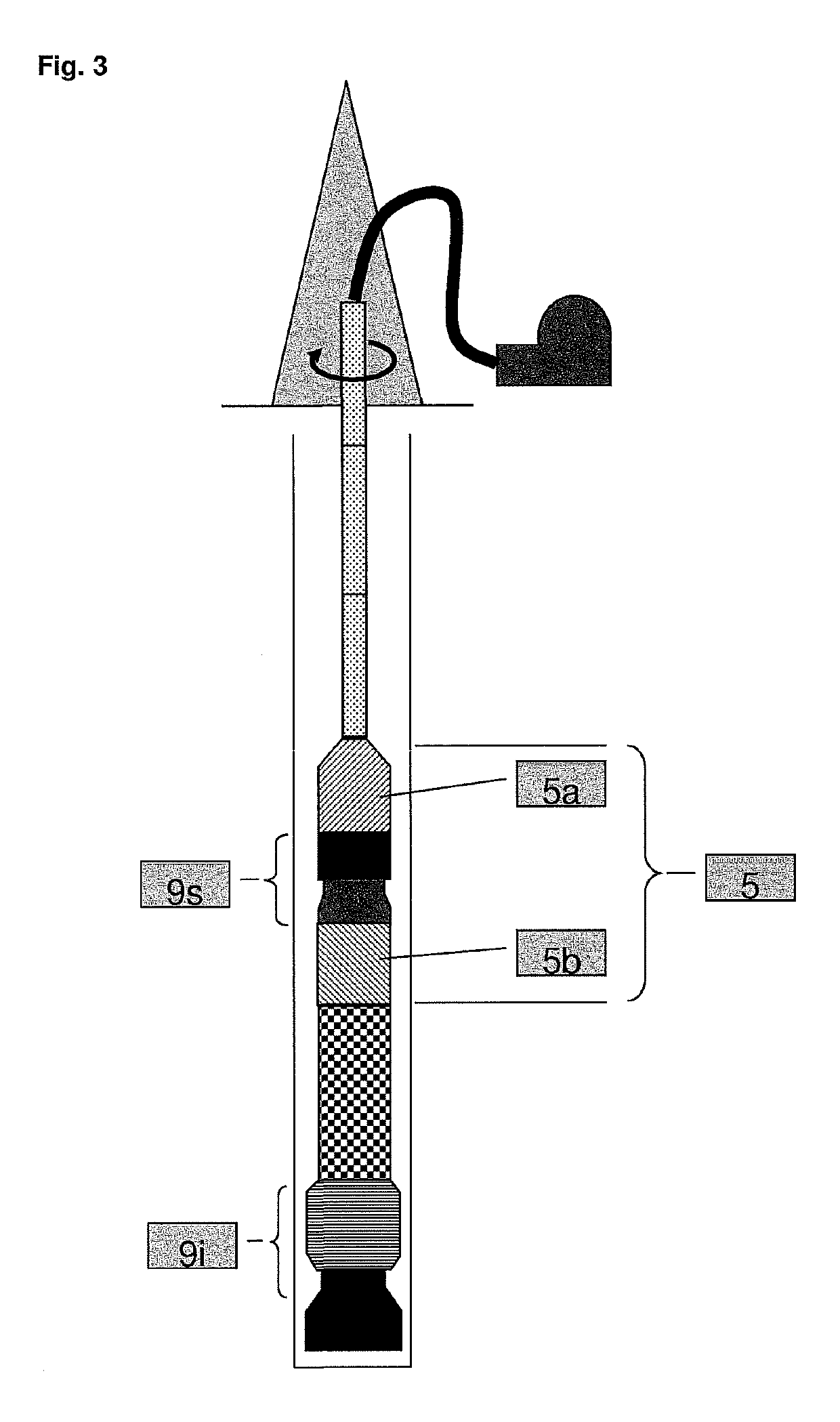 System for rotary drilling by electrical discharge