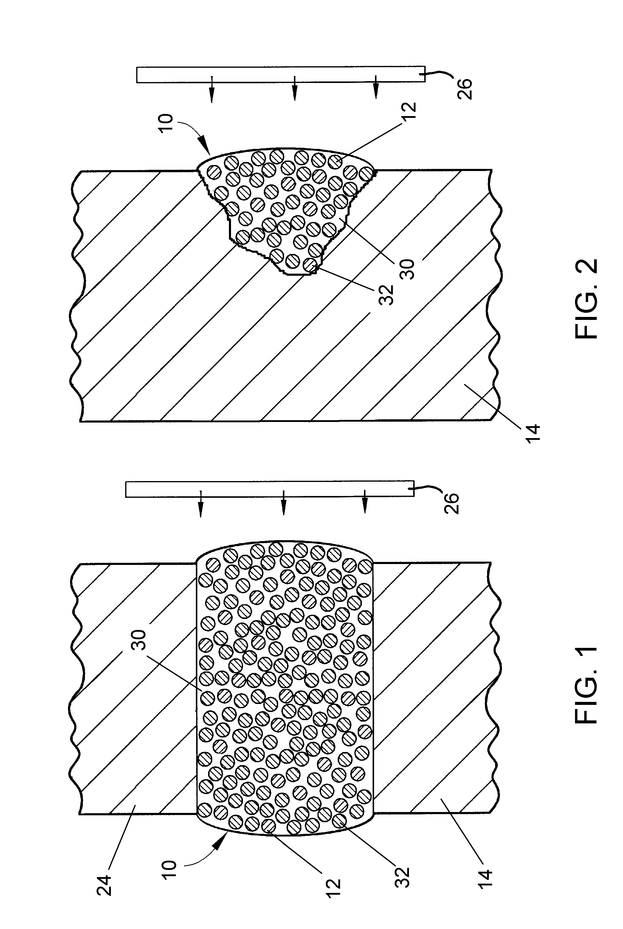 Process of microwave brazing with powder materials