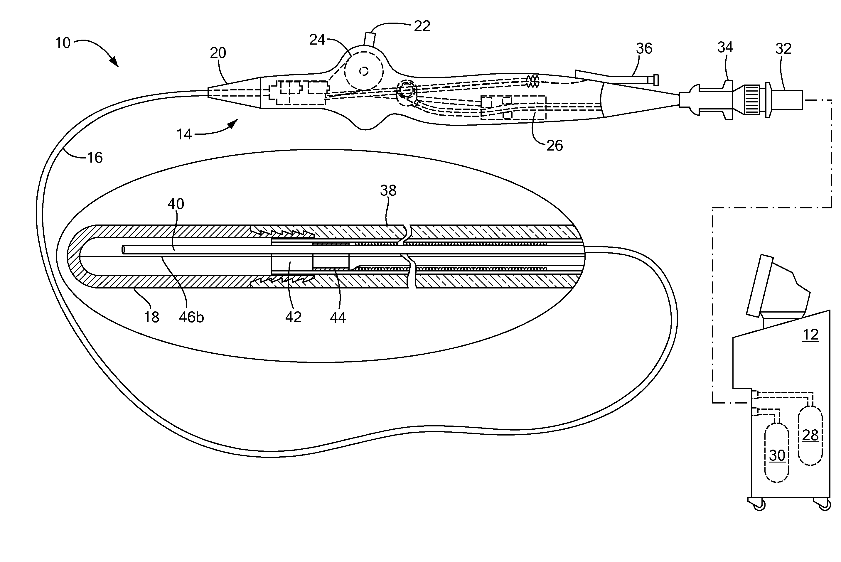 Thermocouple-controlled catether cooling system