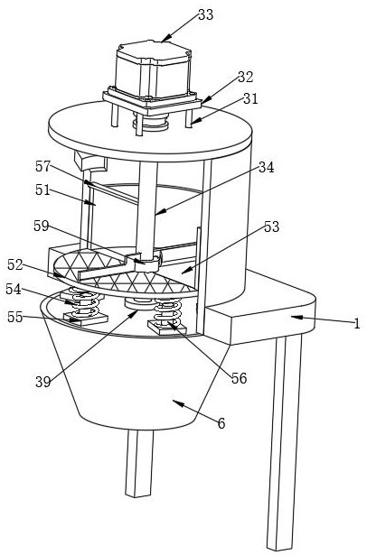 Drying machine provided with material crushing device and working method of drying machine