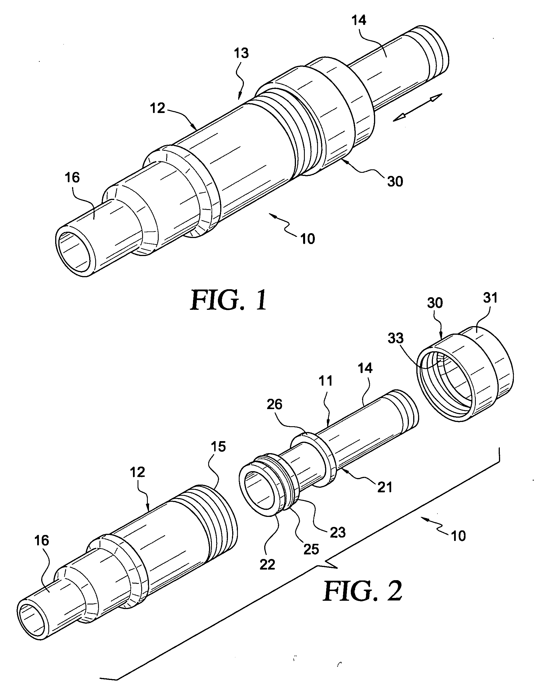 Adjustable plumbing fittings