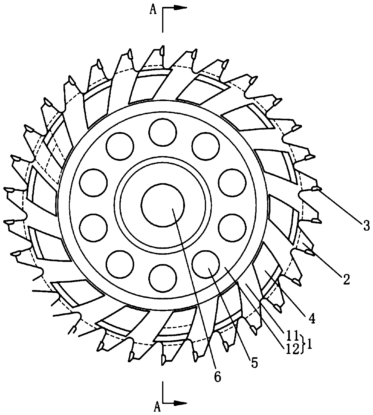 Grinding cutter head and grinding machine