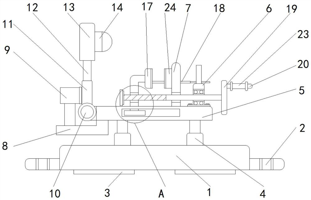 Fire-fighting water gun quick positioning device with stable structure and facilitating adjustment