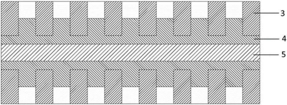 Two-layer or multilayer composite sheet made of porous metal and high polymer material