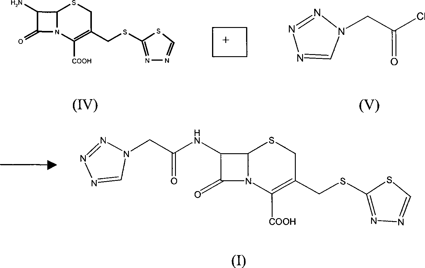 Preparation method of ceftezole and midbody thereof