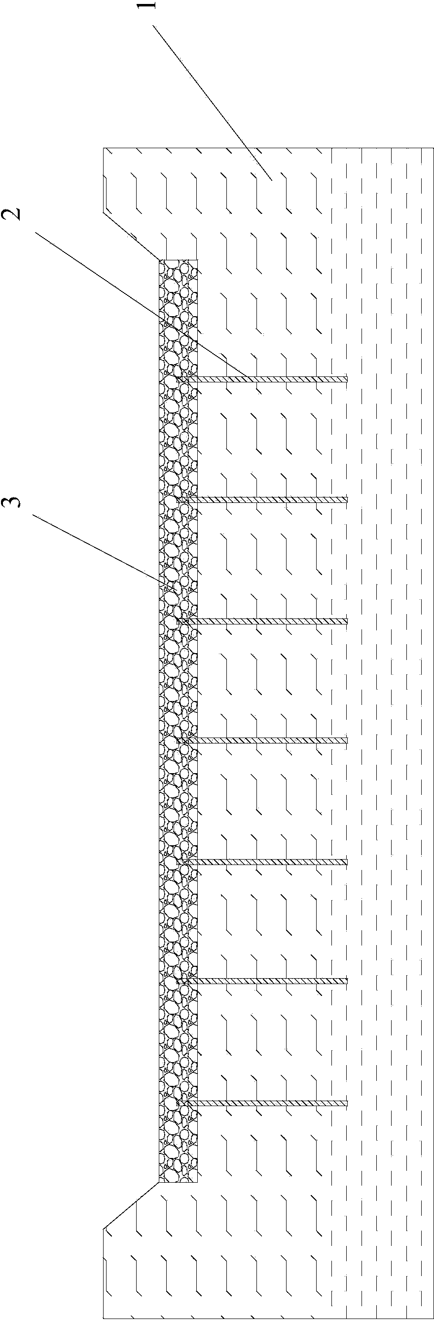 First water discharge and then sealing and blocking plate carrying type road embankment and construction method