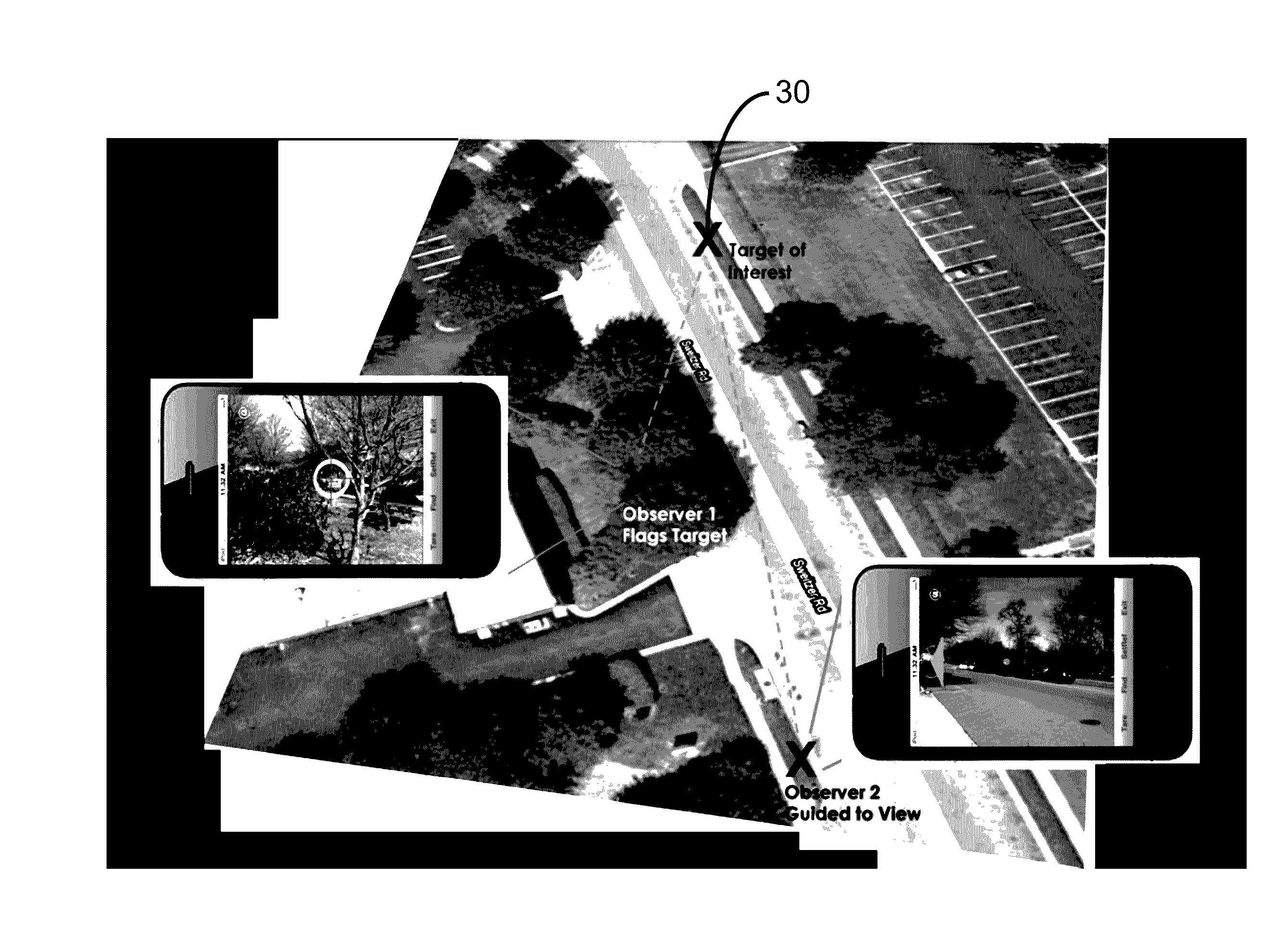 Method and system for parallactically synced acquisition of images about common target