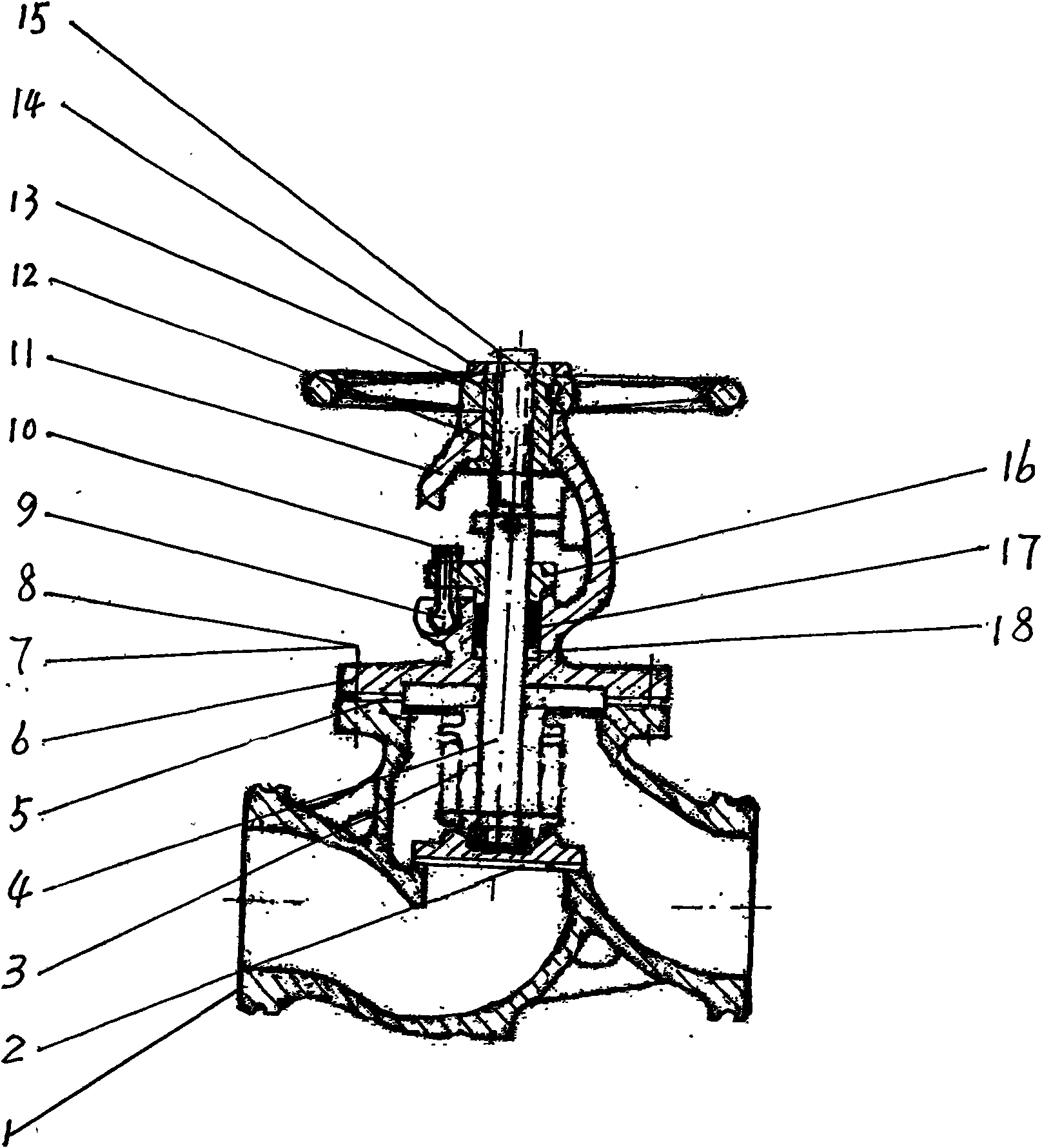 Buckling connection type high-corrosion resisting bellow cut-off valve